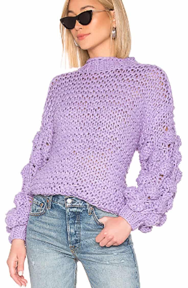 Crochet weave sweater
