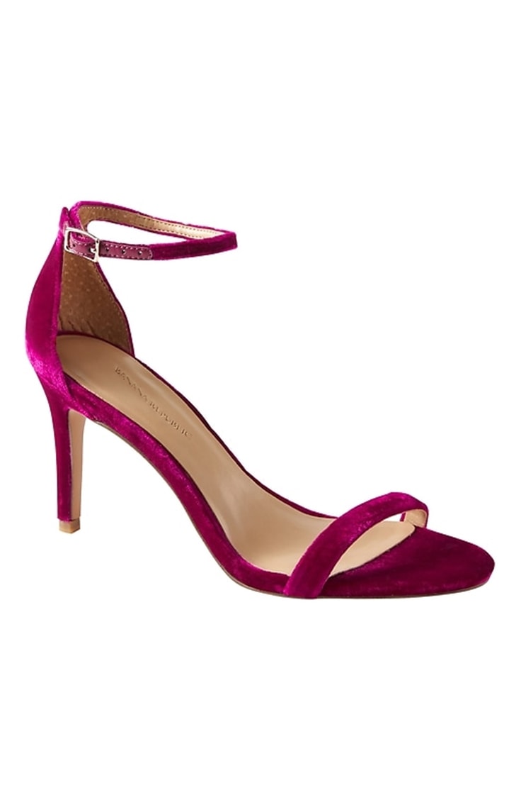 Red heeled sandal