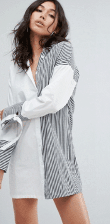 5 style lessons from the taoray wang fall/Winter '18 collection 6 White and pin stripe shirt dress from ASOS