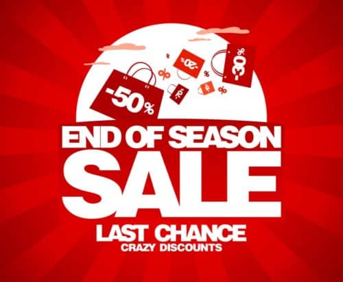 End of season sale ad
