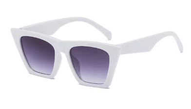 retro white cateye sunglasses