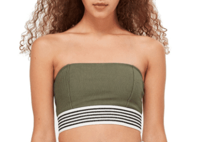 Green bandeau top