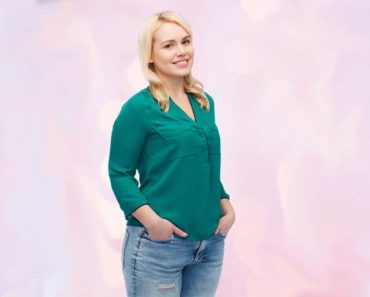 Managing wardrobe through weight changes -- pretty woman wearing jeans and green top