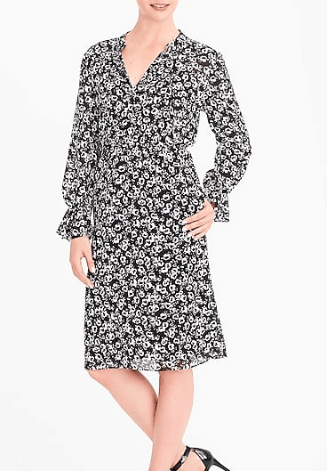 This Dress Flatters Almost Universally: 5 Picks to Wear Right Now 4 J Crew patterned tie-front dress