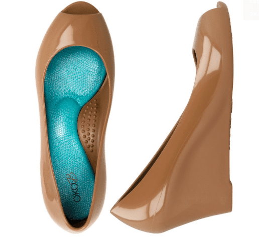 Walk This Way: 10 Pairs of Truly Comfortable Wedges 9 Shiny tan wedge sandal