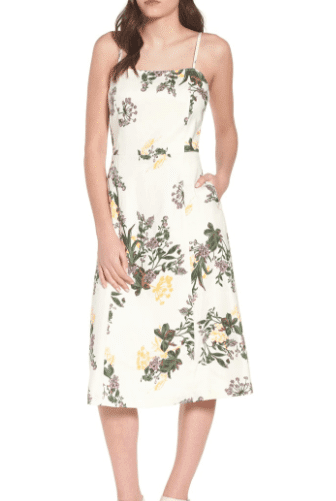 Floral linen dress