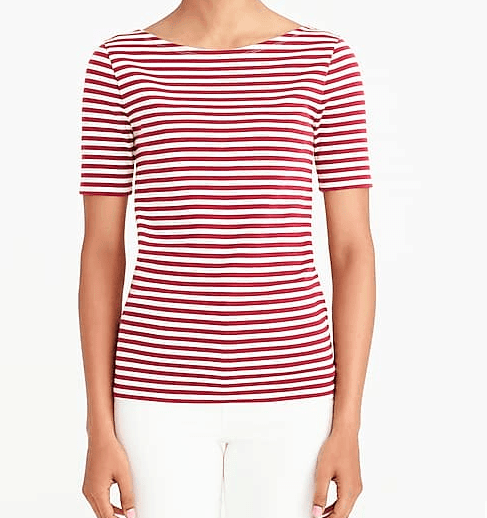 How to Mix Stripes Like a Sartorial Champ 2 Red striped top from J Crew