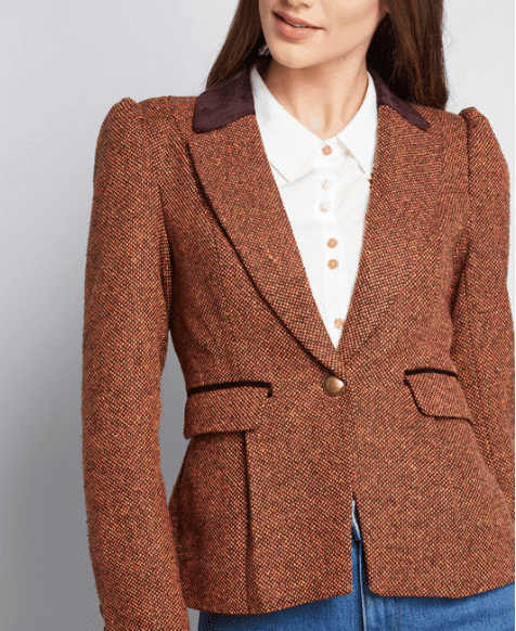 Cognac blazer from Modcloth