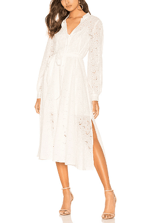 White shirt dress