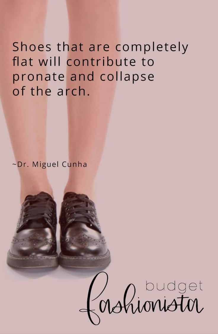 Trending Shoe Styles: A Podiatrist Reviews 5 Shoe Styles 1 Woman wearing brogues with quote overlay