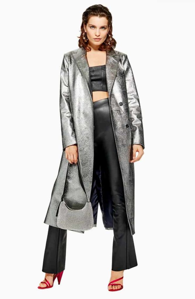 silver coat pant