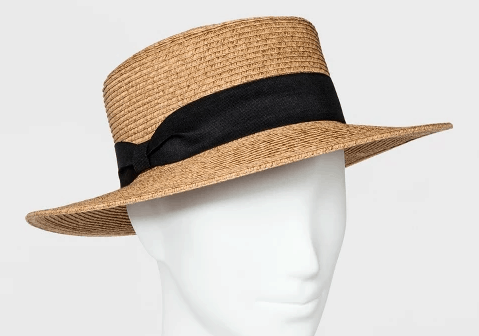 Straw boater hat