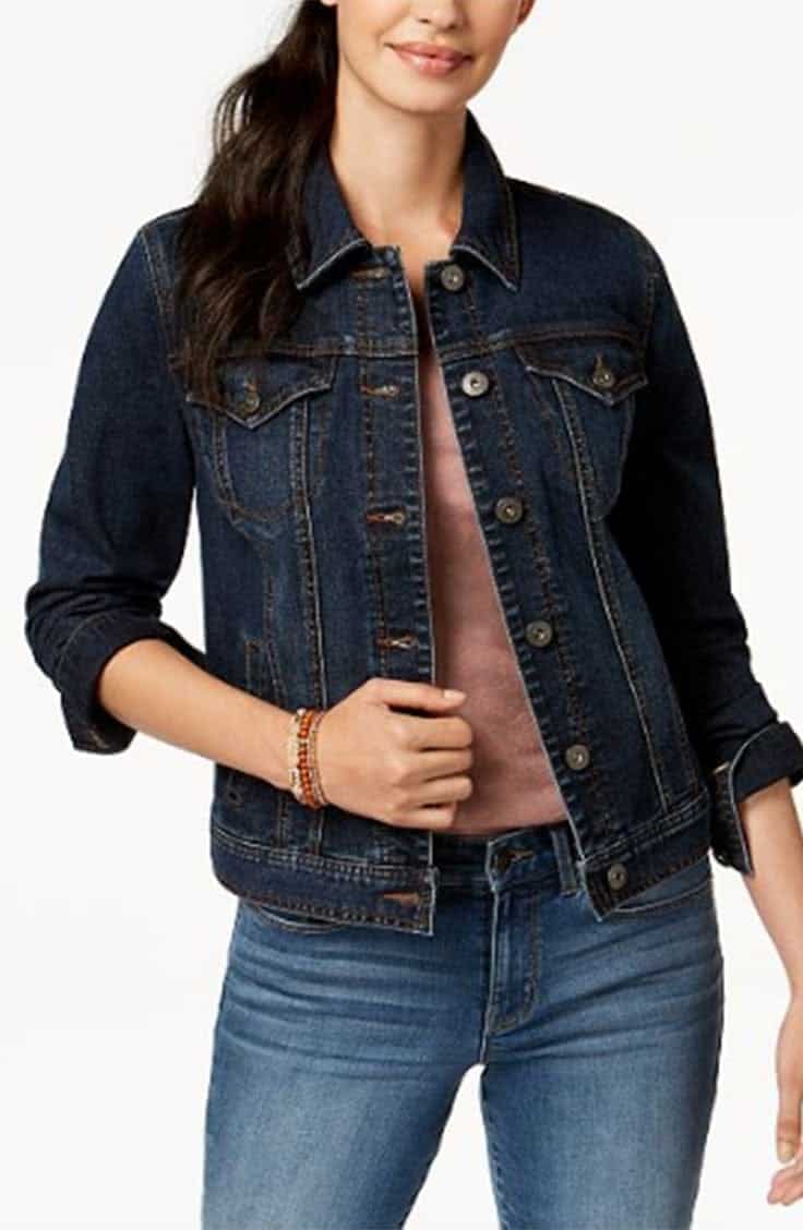 Dark wash denim jacket 