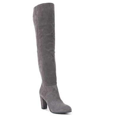 Gray over the knee boots 