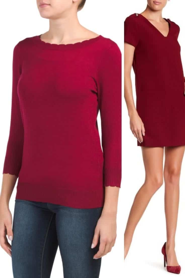 Two pieces in red; spring's trending color