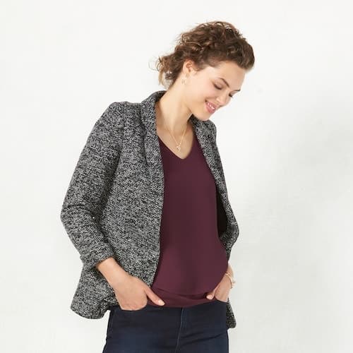 open front sweater blazer
