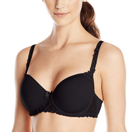 Black molded cup bra
