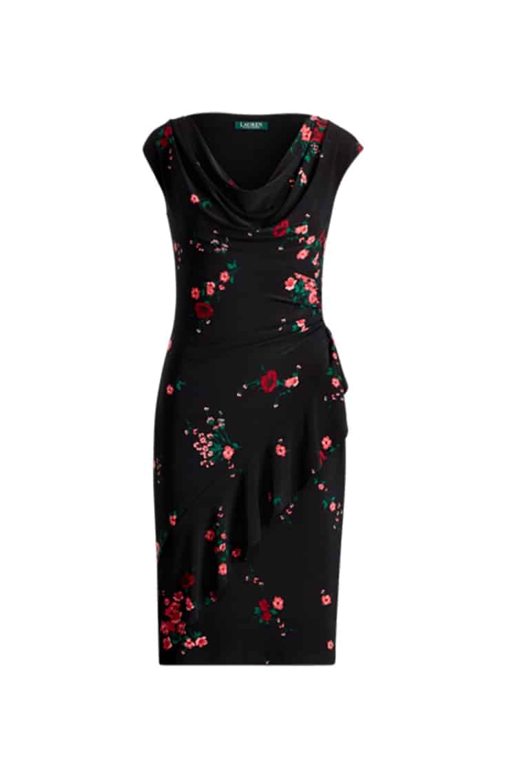 From U.S. Army to High Fashion — All About Ralph Lauren 2 Black floral dress