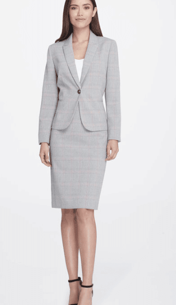How to Dress for a Job Interview 2 Plaid, two-piece skirt suit