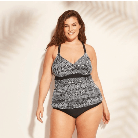  Plus size tankini swimwear top