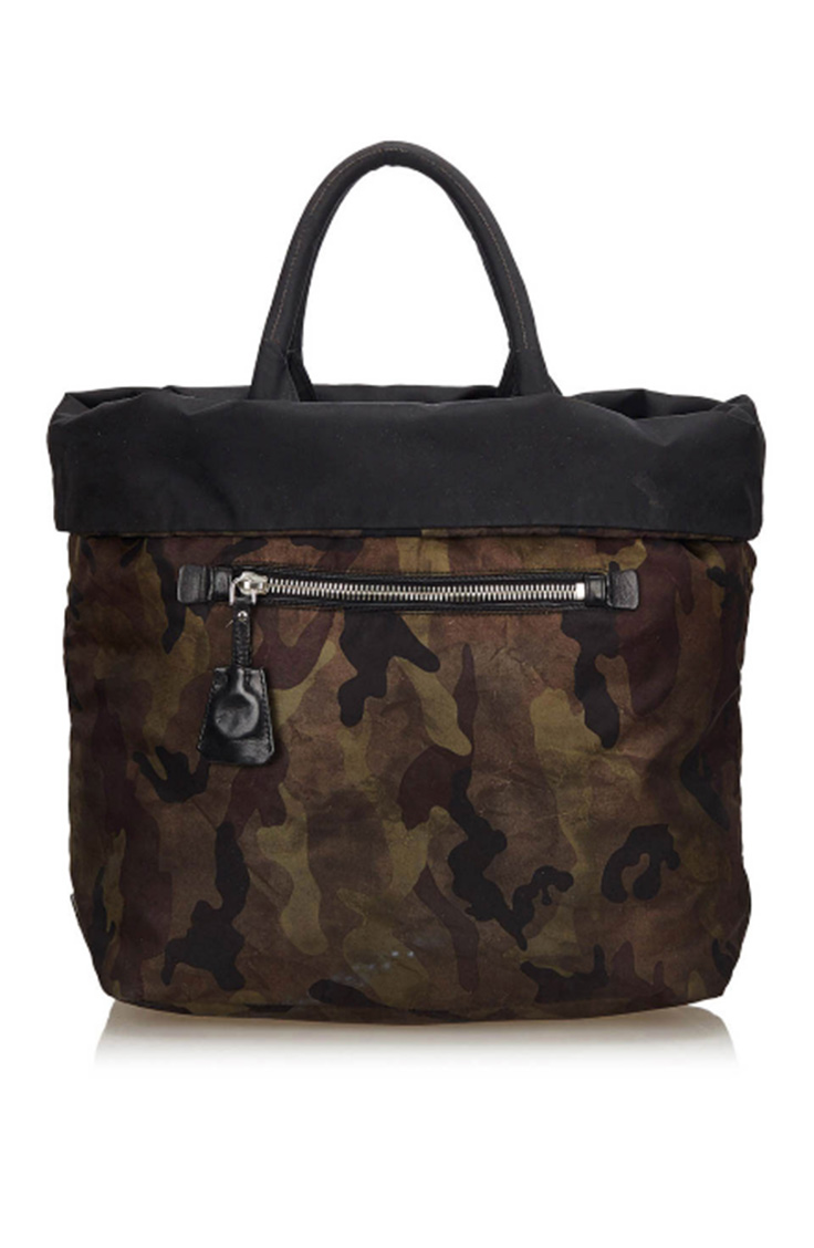 Camouflage designer tote bag