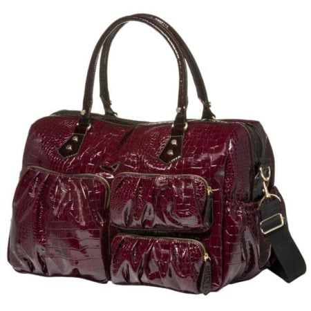 Dark red tote bag