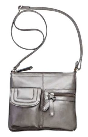 Silver crossbody bag