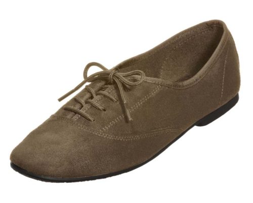 faux suede oxford shoe