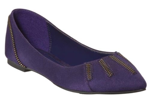 purple flat shoe