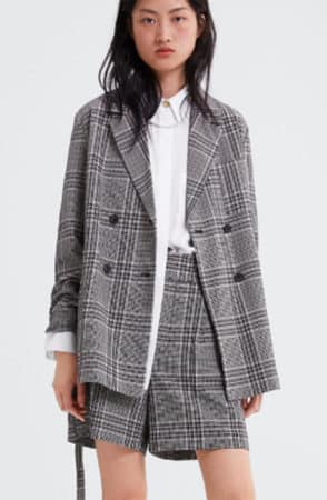 Check blazer from Zara