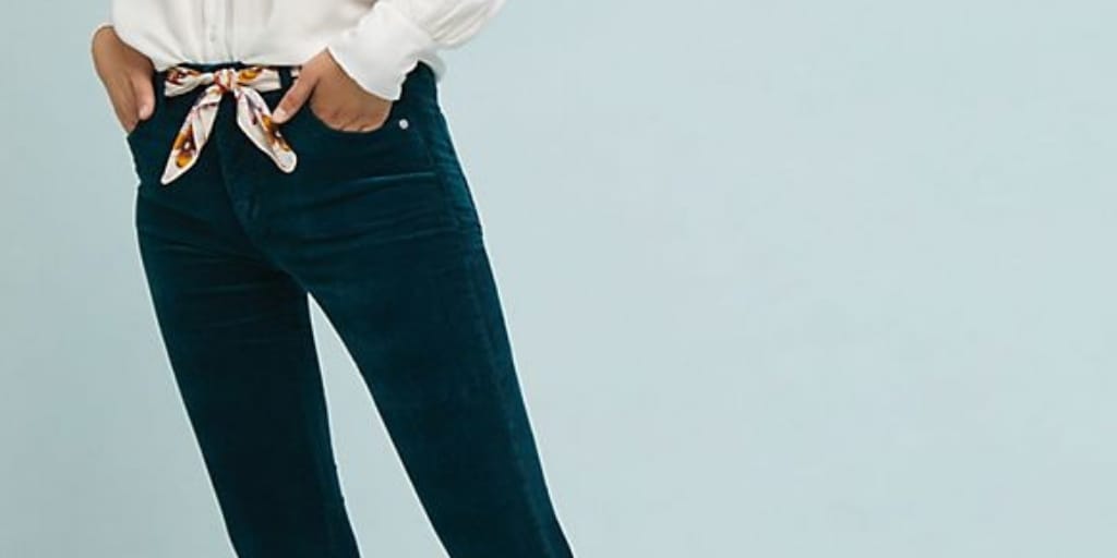 Bootcut pants for pear shape in turquoise
