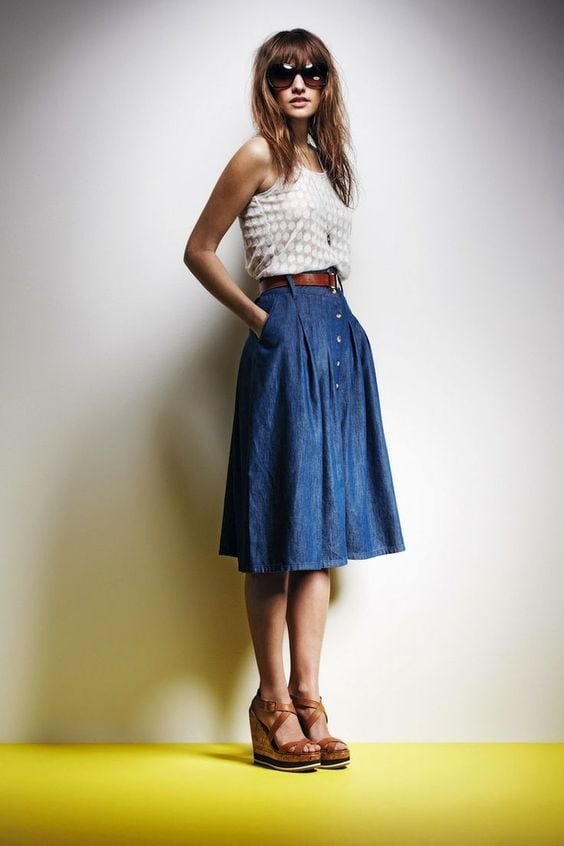 How To Style A Line Denim Skirt | vlr.eng.br