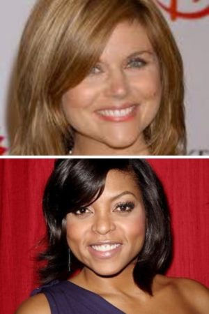 Tiffany Thiesen and Taraji Henson with bangs hairstyles