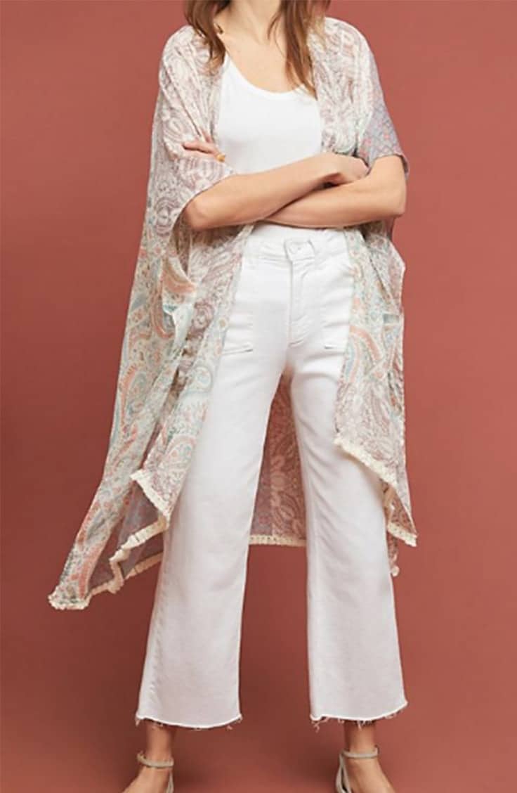 How to wear a kimono 3 Sheer floral kimono