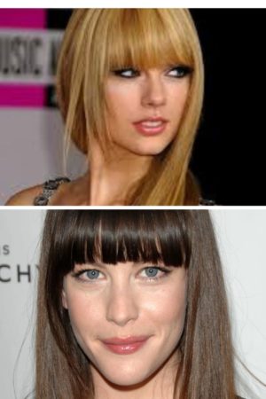 Liv Tyler and Taylor Swift with bangs