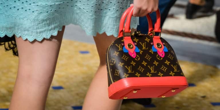 Close up of Louis Vuitton bag