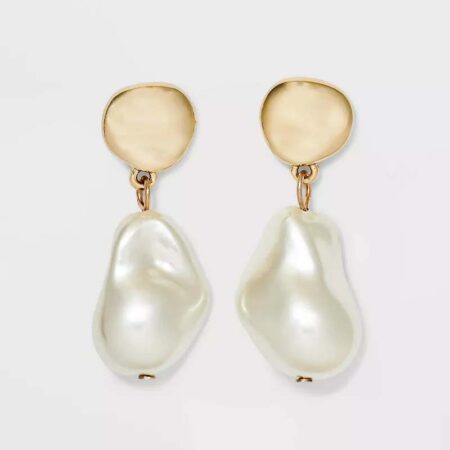 Pearl drop earrings from Target