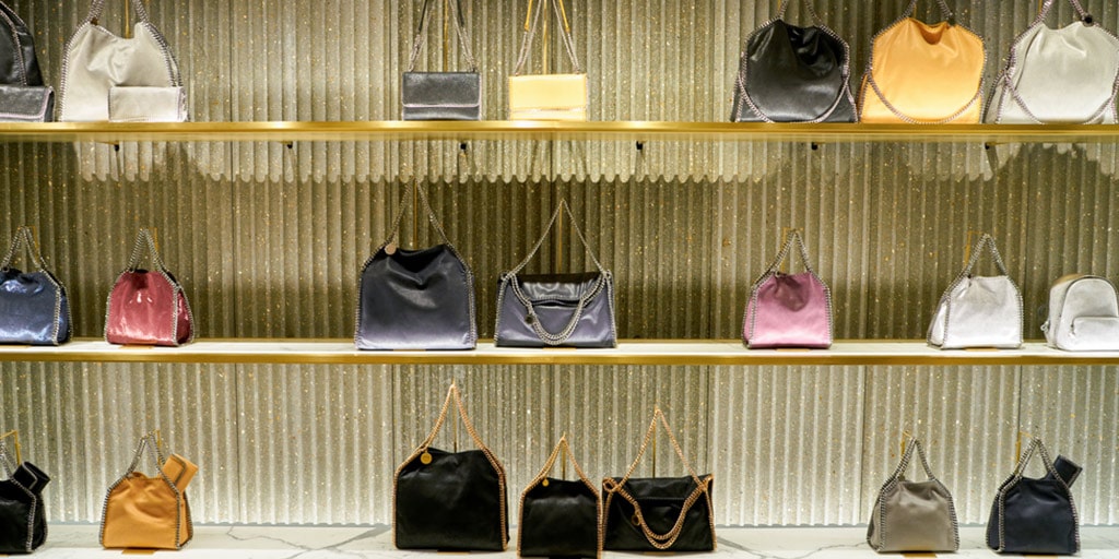 Stella McCartney bags on display