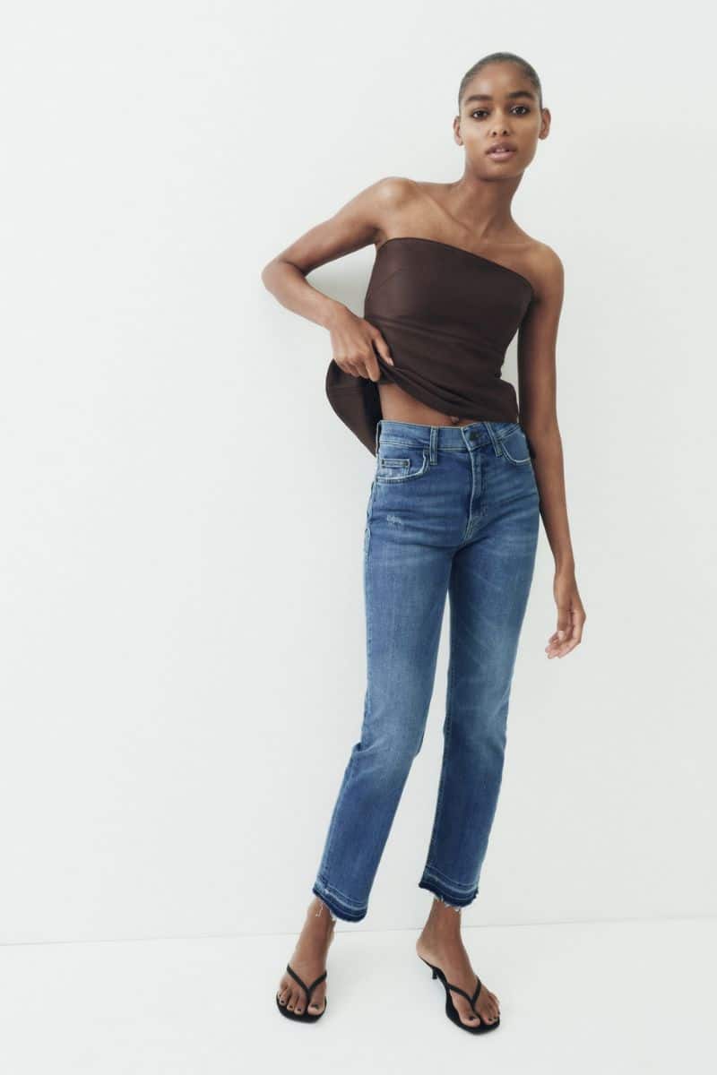 Cropped jeans from Zara.