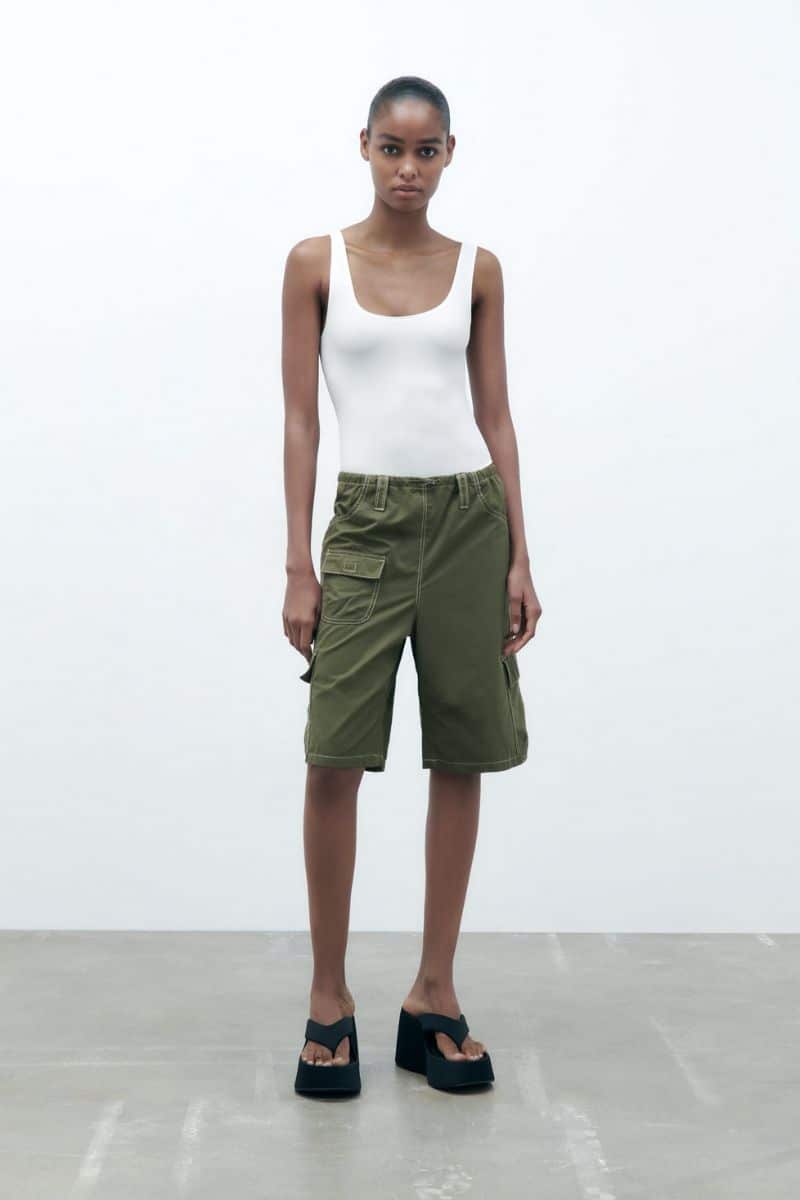 Knee length pocket shorts from Zara.