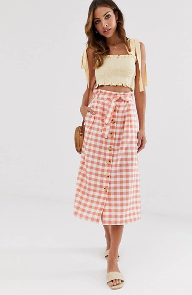 Gingham maxi skirt from ASOS Trending Now