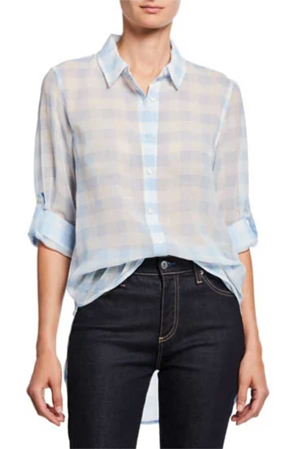 Lightweight gingham women's shirt 