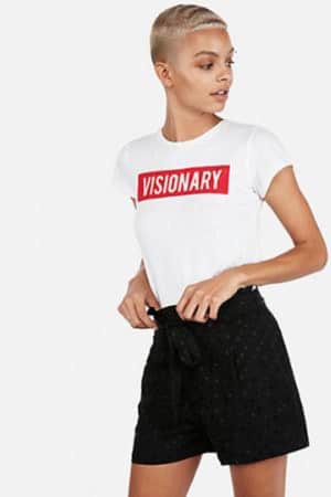 High-waited, pleated shorts with polka dots 