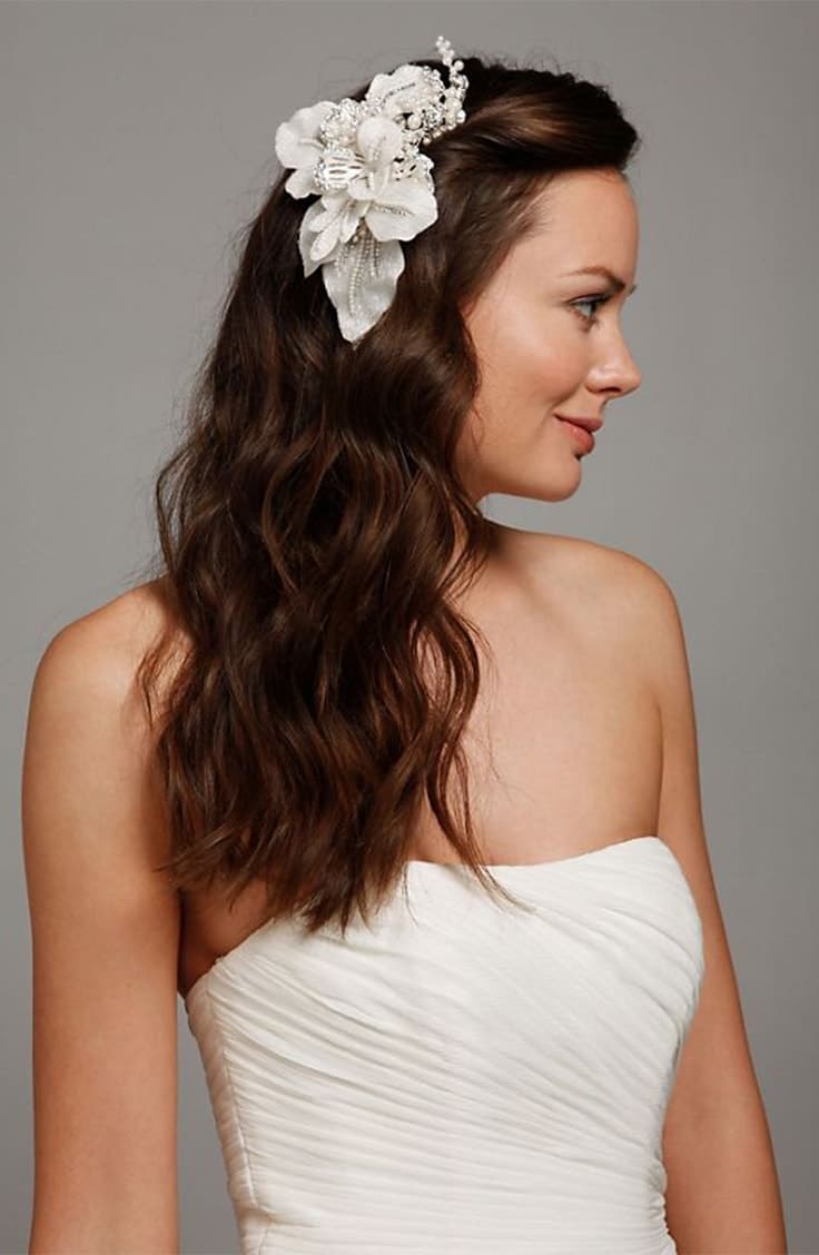 Floral wedding headpiece