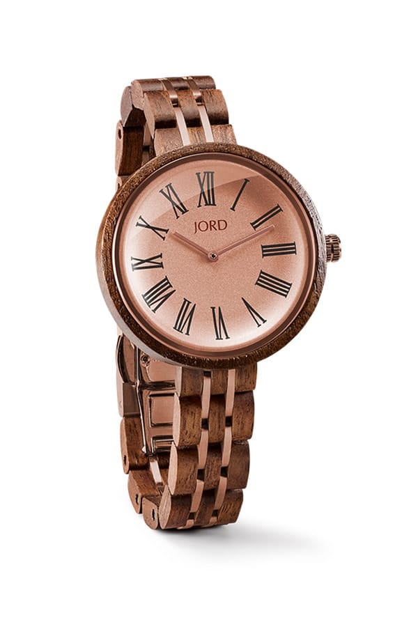 Jord watch with walnut finish