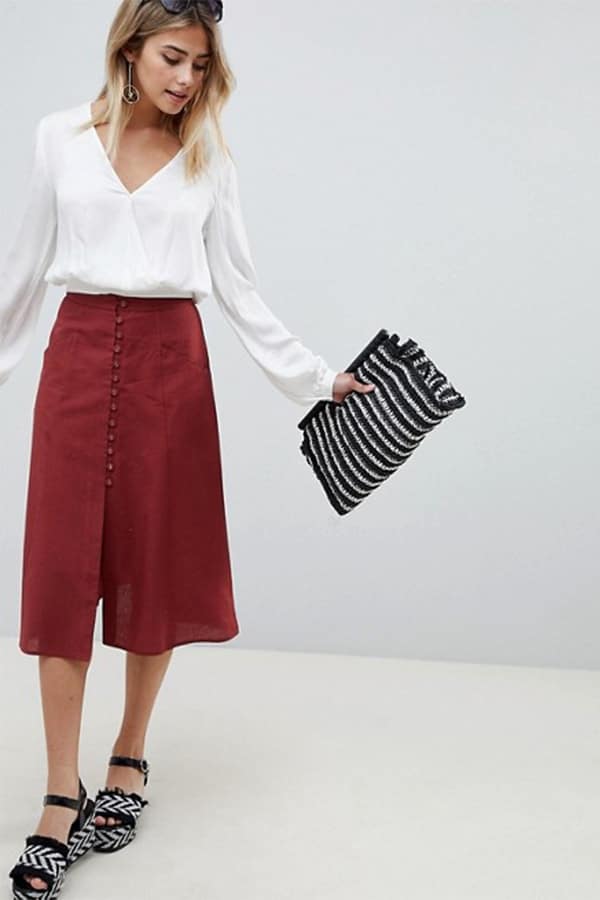 5 flattering summer styles to try now 5 A line skirt with button detail