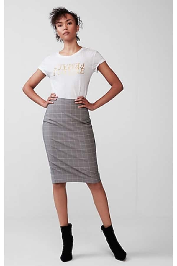 5 flattering summer styles to try now 3 Checked pencil skirt