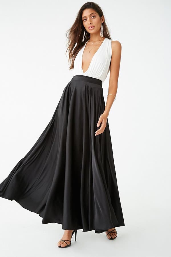Black maxi skirt from Forever 21
