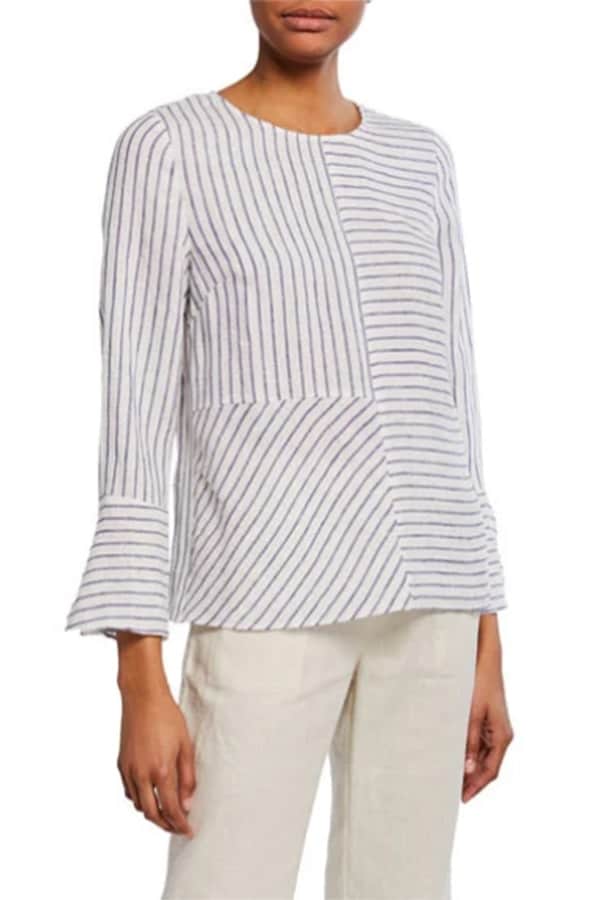 Boxy linen top for work