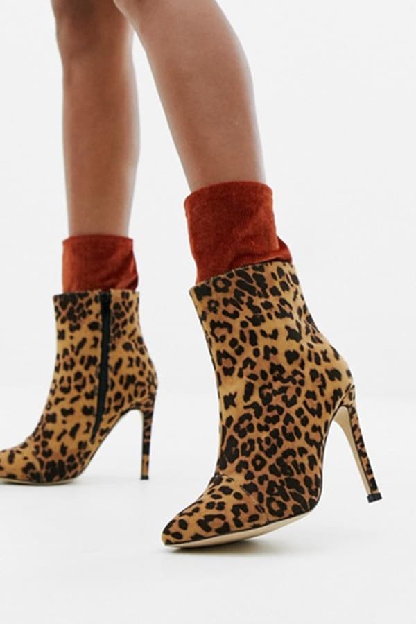 Hosiery style tips: How to wear stockings, leggings, and pantyhose 2 Socks with leopard booties